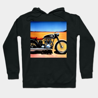 Vintage Black Motorcycle Poster Hoodie
